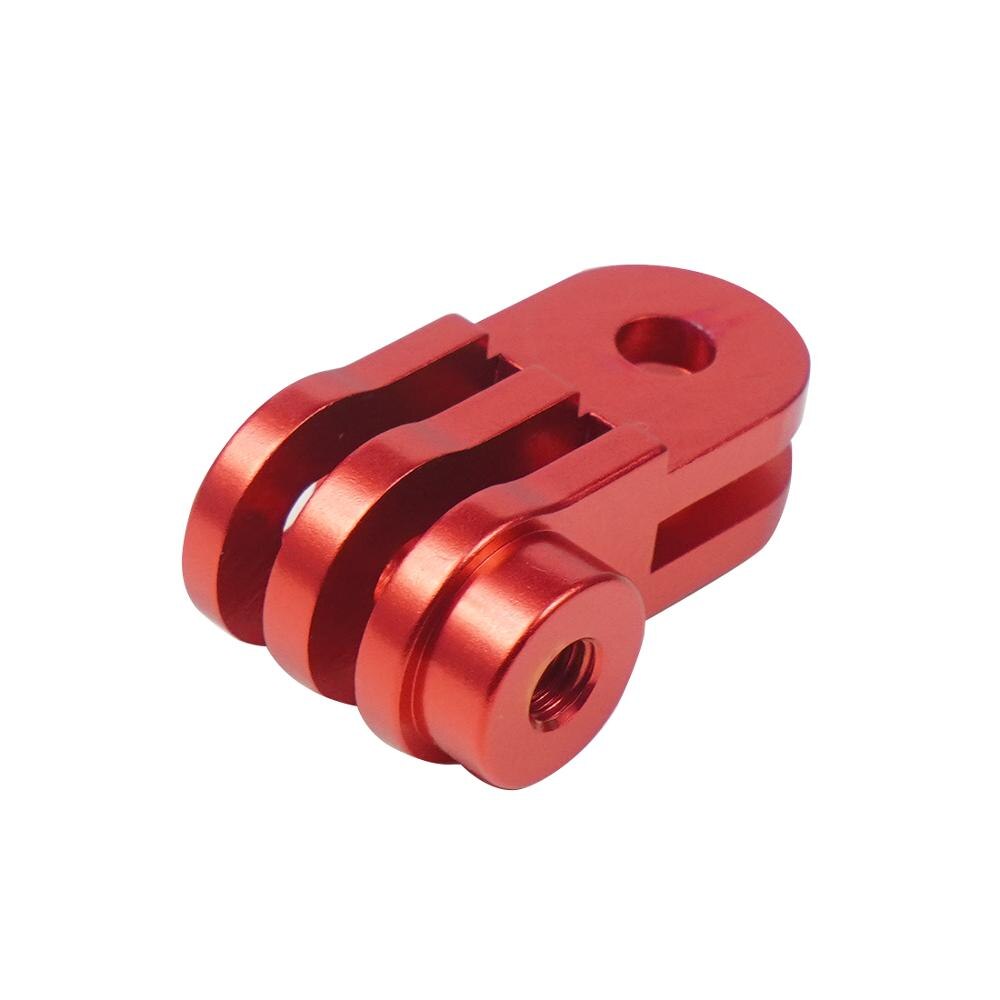 Adaptador de montaje de brazo pivotante ajustable de aluminio CNC para GoPro Hero 8, 7, 6, 5, 4, DJI, OSMO Action, SJCAM, YI, Eken: Red Short adapter