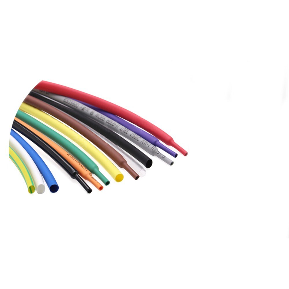 5meters 1mm 2:1 Heat Shrink Shrinkable Heatshrink Tube Tubing Electrical Wire Sleeve white/red/green/blue/Transparent/yellow