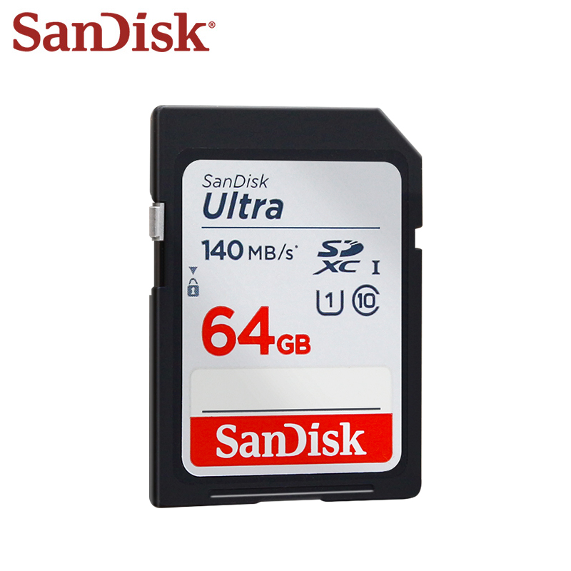 Oryginalna karta pamięci sd sandisk ultra uhs-i 32gb 64gb 128gb 256gb 512gb full hd do aparatu max 150mb/ s