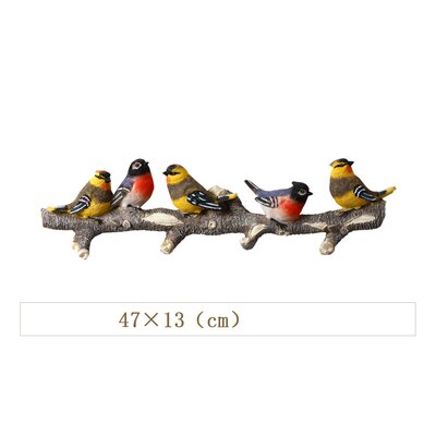 Amerikaanse Creatieve Muur Hanger Craft 3D Stereo Hars Vogels Haak Veranda Jas Sleutel Haak Rack Muur Opknoping Ornamenten Muurschilderingen Decoratie: 3