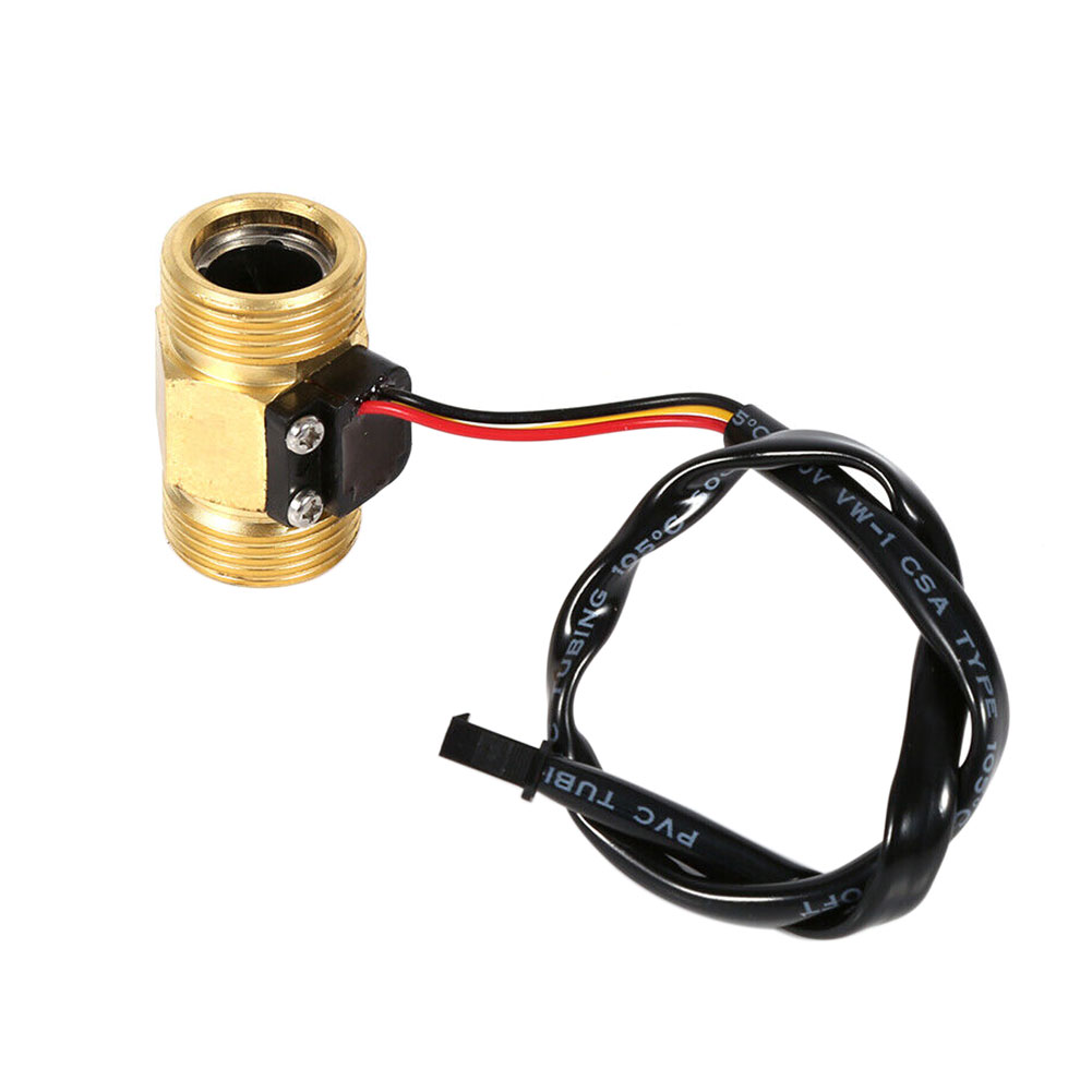 Liquid Water Flow Sensor Flowmeter Easy Install Measurement 1.75MPa Durable G3/4inch DN20 Copper Stable Home Meter Replacement