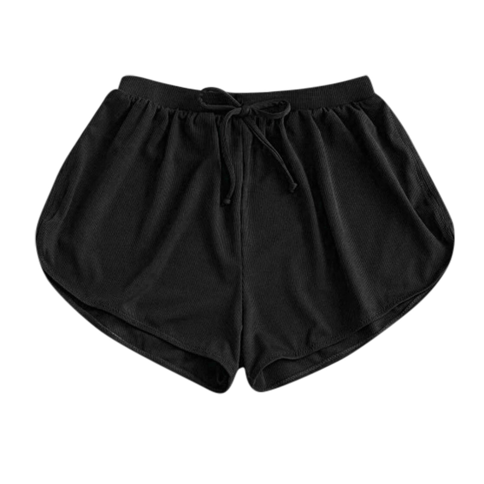 Vrouwen Hoge Taille Bikini Zwemmen Shorts Bottom Badpak Badmode Zwemmen Zwemmen Shorts Conservatieve Losse Boxer Running Shorts30: Black / L