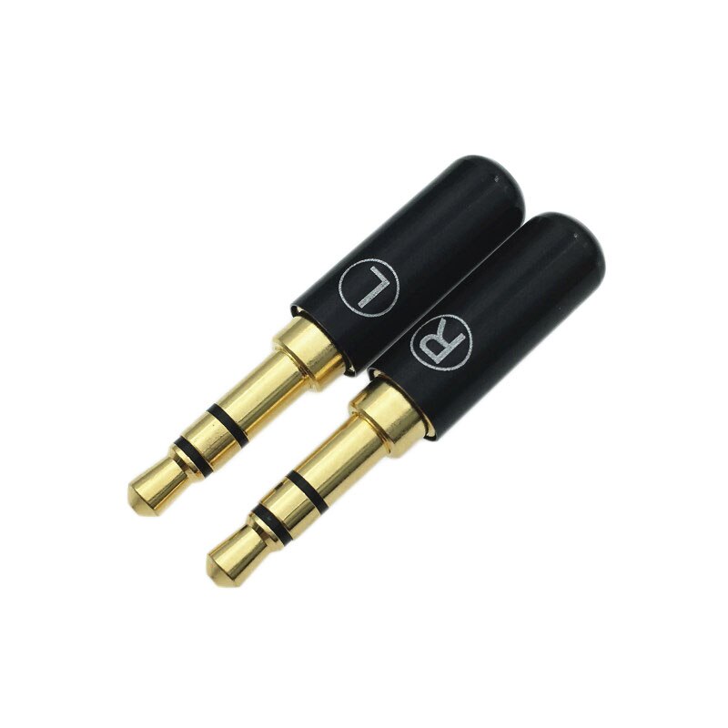 1 Paar Mini 3.5Mm 2 / 3 / 4 Pole Audio Plug L + R 3.5 Mono / Stereo male Adapter Met Clip Jack Voor Diy Hoofdtelefoon Connector: 3.5mm 3Pole