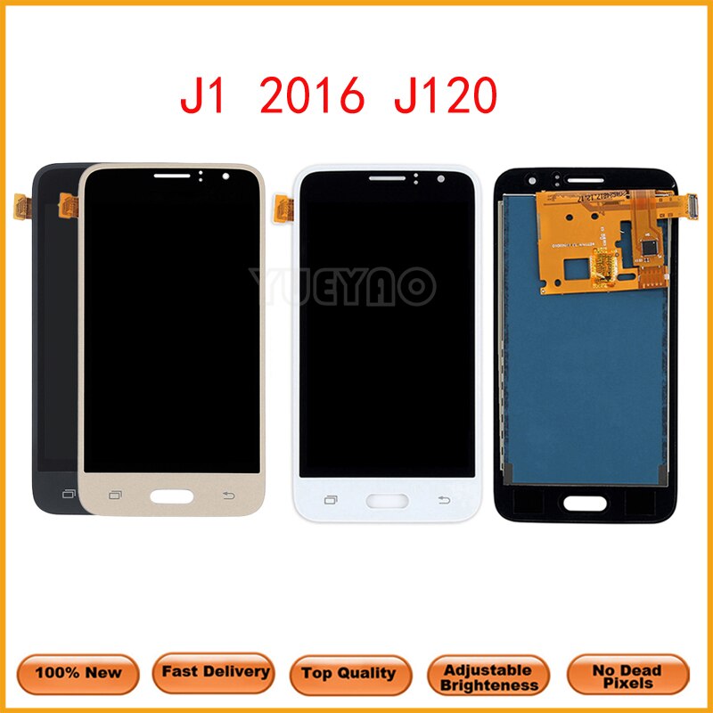 Adjust Brightness LCD For Samsung Galaxy J1 J120 J120F J120M J120H J120FN LCD Display Touch Screen Digitizer Assembly