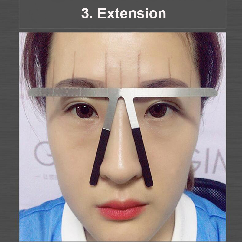 Microblading verktyg ögonbryn linjal stencil permanent makeup tillbehör tillbehör golden ratio microblade 3d ögonbryn mätning verktyg