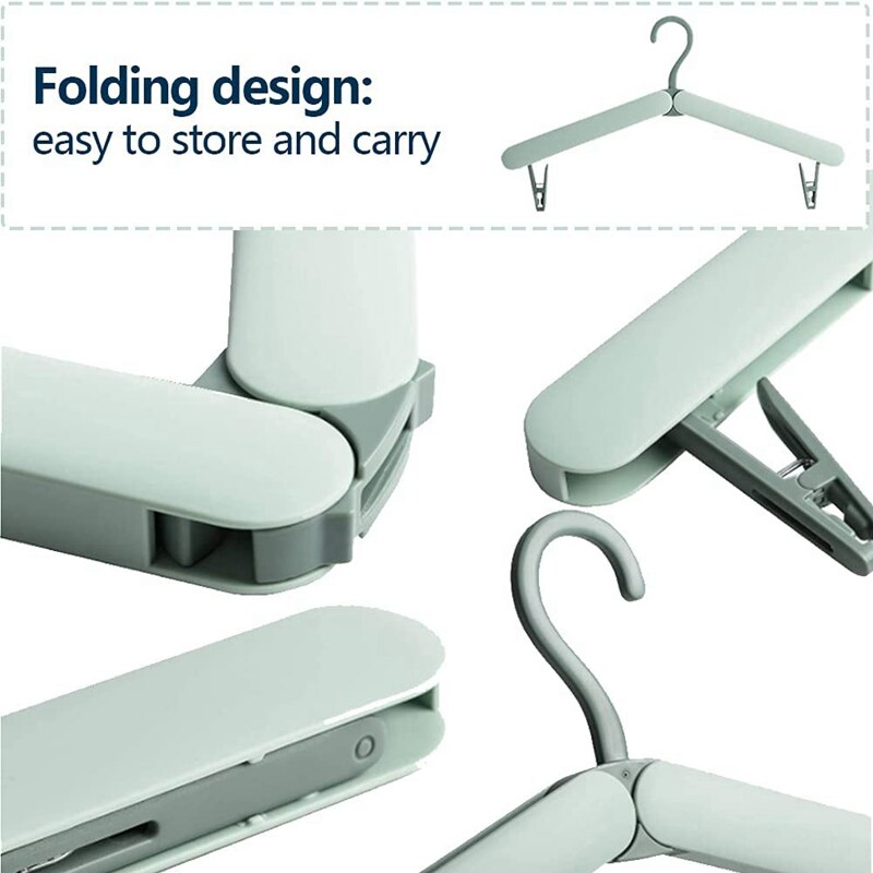 4Pcs Foldable Hanger Travel Hanger Portable Drying Rack Multifunctional Camping Hanger