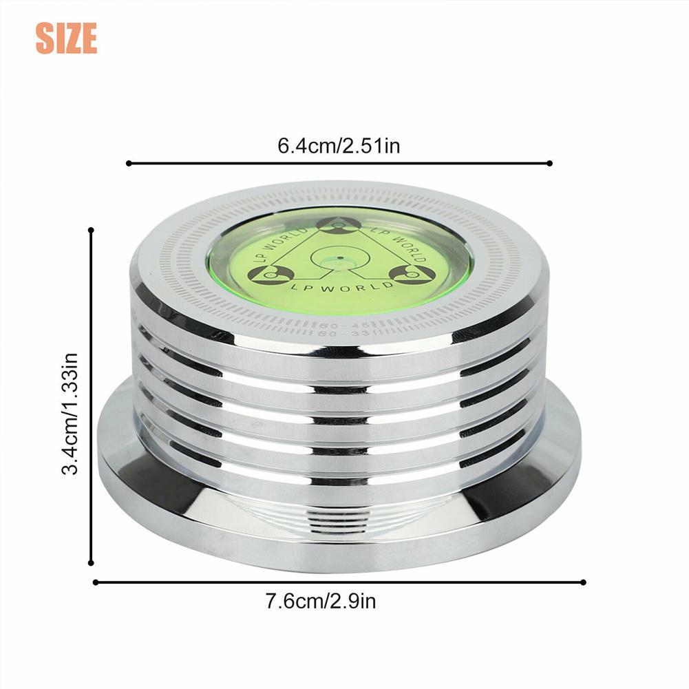 Universele 60Hz Lp Vinyl Platenspeler Disc Draaitafel Stabilizer Met Niveau Aluminium Legering Gewicht Clamp