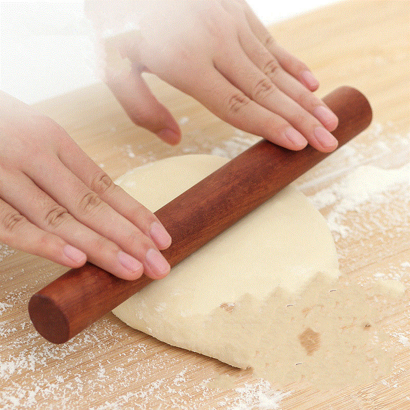 Red sandalwood rolling stick face stick solid wood household pole face roll shaft dumpling stick baking tool rolling pin