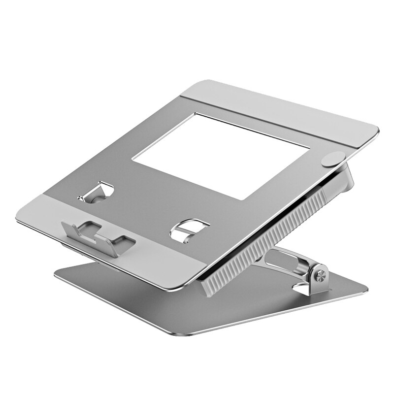 Adjustable Laptop Notebook Stand Holder for Travel Home Office Avoid Neck Pain Prevents Computer from Overheating N0PB: Silver
