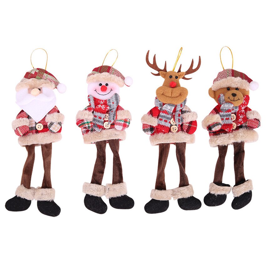 Vrolijk Kerstfeest Kerstman Sneeuwpop Rendier Ornamenten Decor Festival Party Kerstboom Opknoping Decoratie Pandent Decals