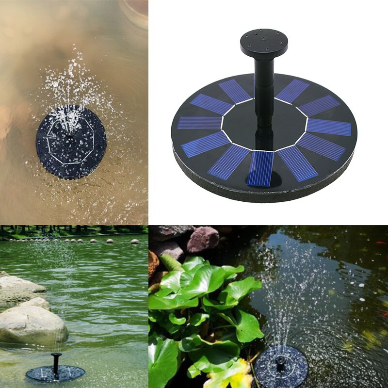 Mini Solar Powered Fountain Waterfall for Garden Pool Pond Bird Bath Bird Feeder Water Floating Fountain For Garden Decoration