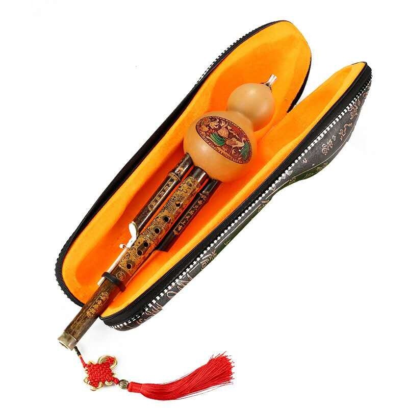 C Key Hulusi-Flauta tradicional china clásica calabaza Cucurbit, instrumento Musical étnico de viento de madera para amantes de la música para principiantes