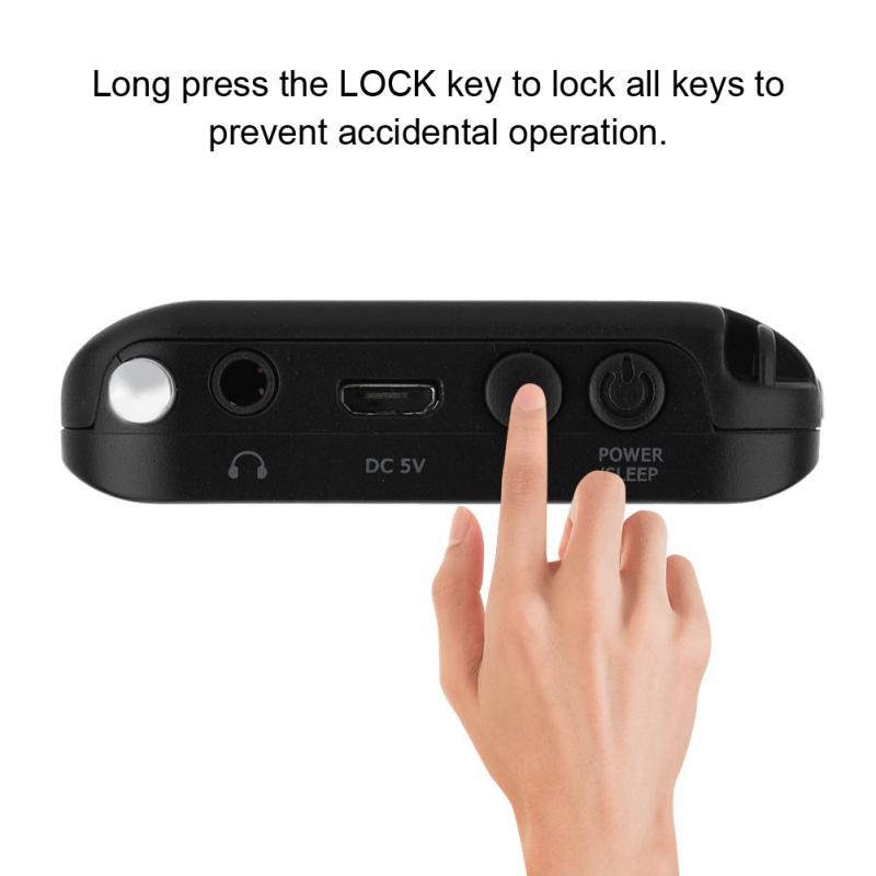 Digital Pocket Radio Portable AM/FM Digital Tuning Radio Dual Band Stereo Mini Radio 3.5mm Headphone Jack LCD Display Screen
