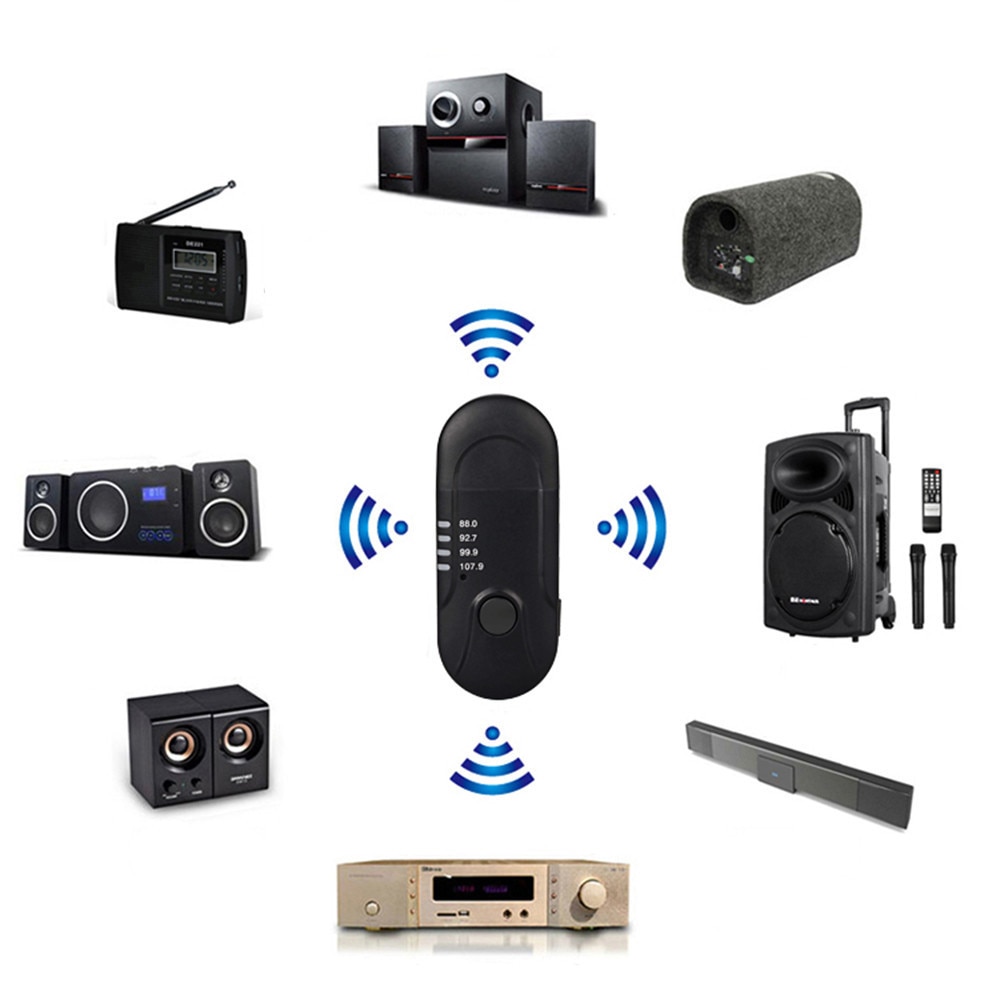 USB FM Transmitter Powered Bluetooth Car Auxz Audio Player TF Music Adapter Wireless Receiver Handsfree In-Car FM Modulator