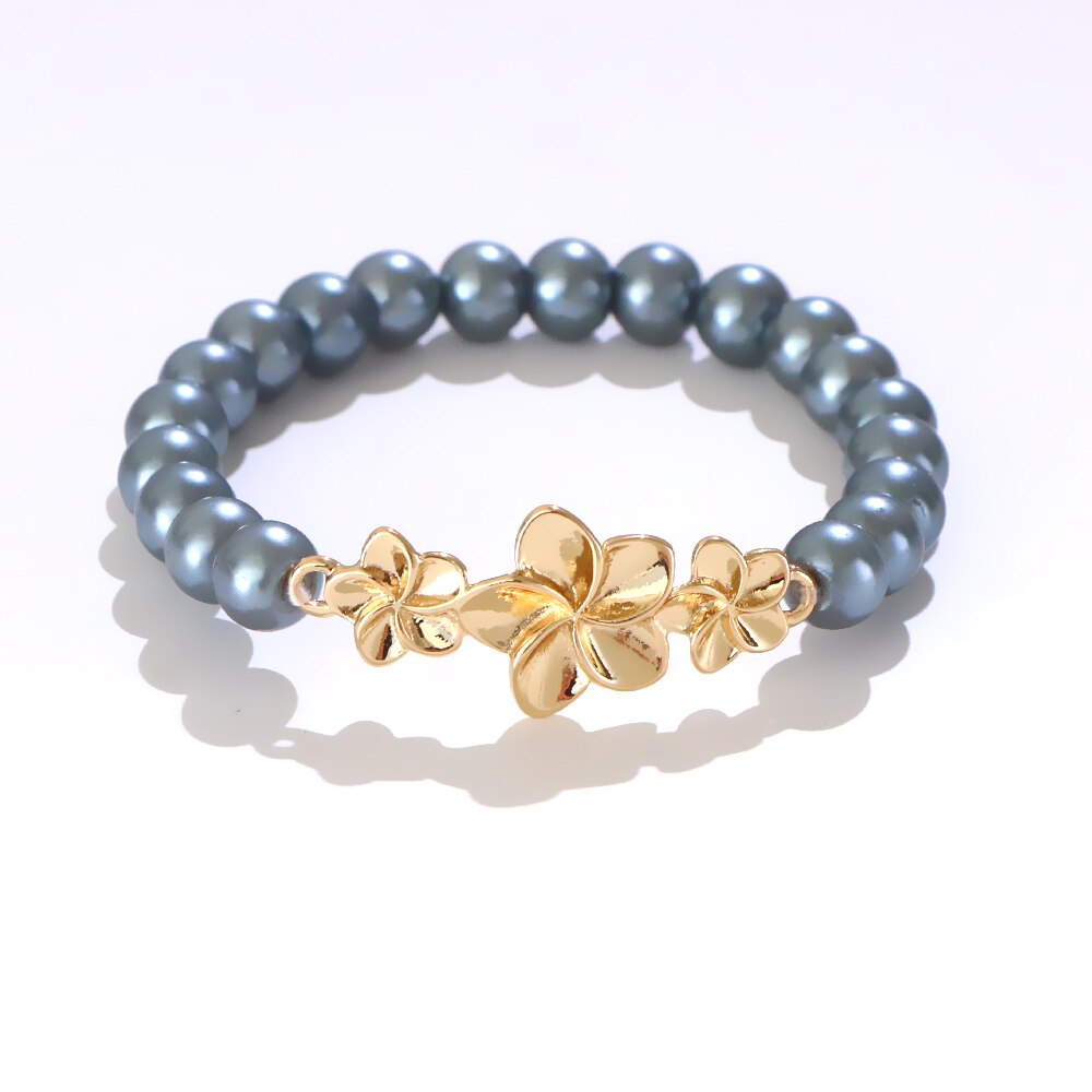 KOMI Adult/Kid Size Polynesian Hawaiian Samoa Marshall Jewelry Imitation Pearls Flower Turtle Seahorse Men Woman Bracelet Bangle