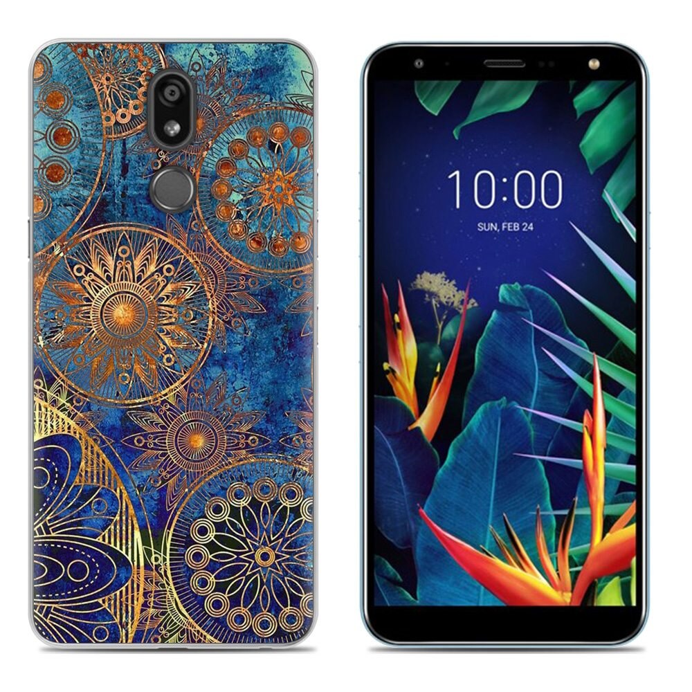 Funda de suave para teléfono LG K40/K12 Plus 5,7 pulgadas TPU colorida pintada cubierta trasera de silicona: 2