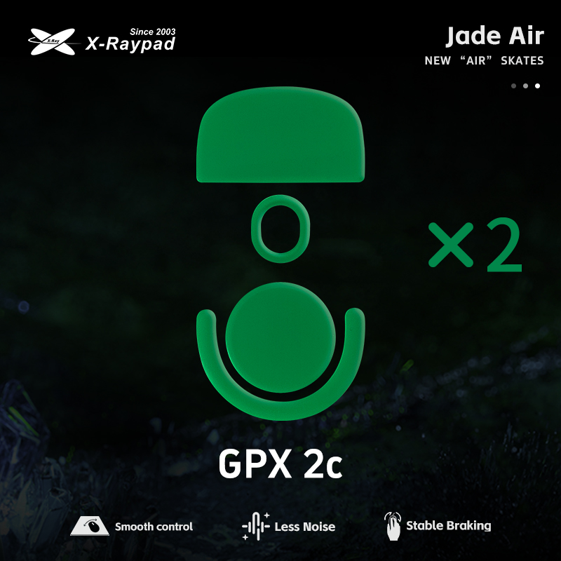 X-raypad jade air mouse skates – tysta och snabba: Ljusgul