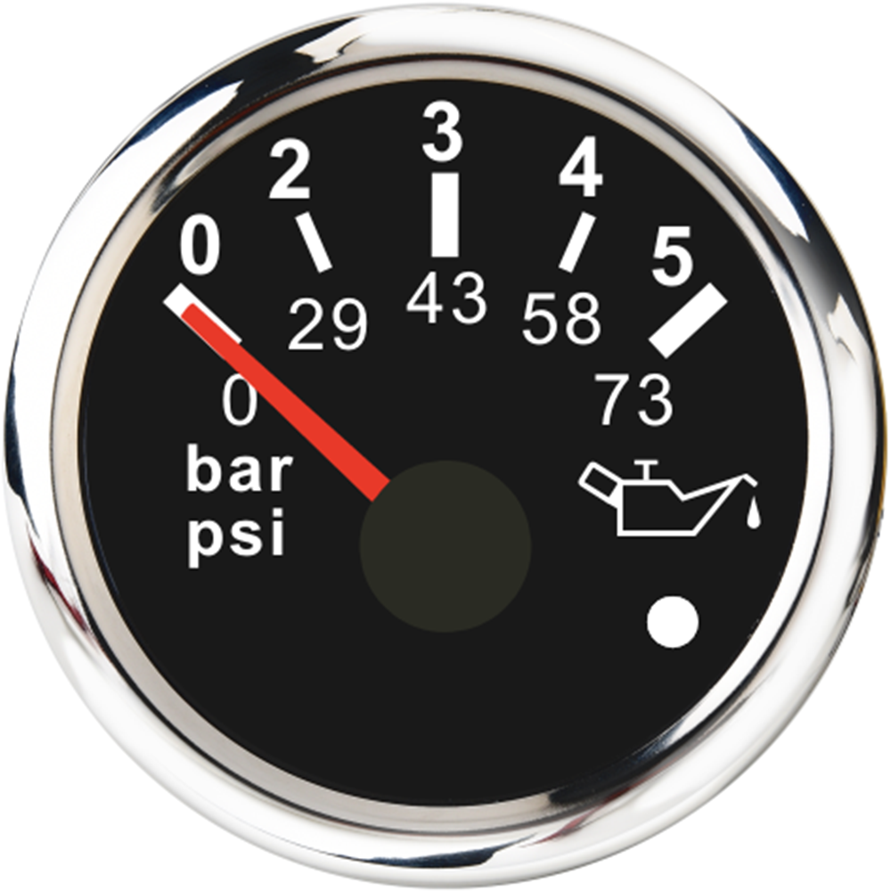 Manómetro de presión de aceite para coche, Sensor de mesa métrica, medidor de presión de aceite de 12V para camión, barco con alarma, 52mm, 2 pulgadas, 0 ~ 10 Bar, 0-145 PSI: black 5 BAR