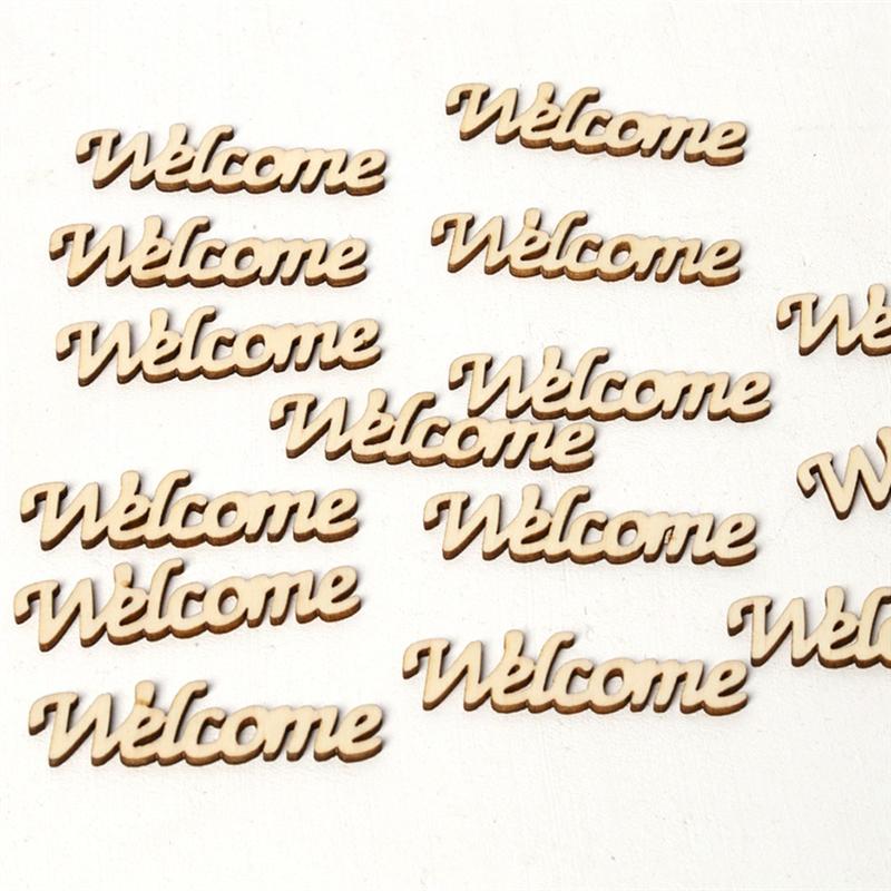 15 drewniane elementy dekoracyjne na przyjęcie powitalne, hotel, bar, restauracja, wiszące, na wesele, urodziny, domowe spotkanie, imprezę  a3 szt.