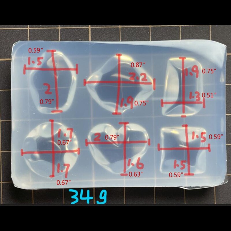 D0LC Irregular-shaped Earring Combination Earring Mold Epoxy Resin Jewelry Mold Resin Casting Pendant Mold Suitable for Diy