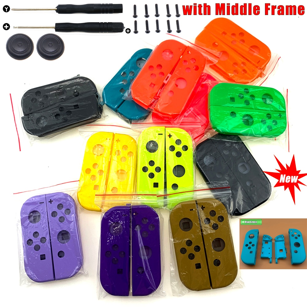 DIY For Nintend Switch NS NX Joy-Con Controller Replacement Housing Joy Con Shell Case with middle frame for Nintend Switch