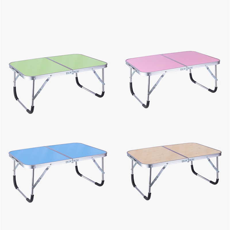 Laptop Double Folding Computer Table Folding Computer Desk PC Laptop Table Writing Workstation Home Office Furniture