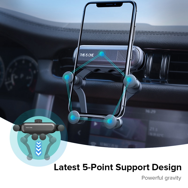 Master Gravity Car Holder For Phone in Car Air Vent Clip Mount No Magnetic Mobile Phone Holder GPS Stand For IPhone Xiomi