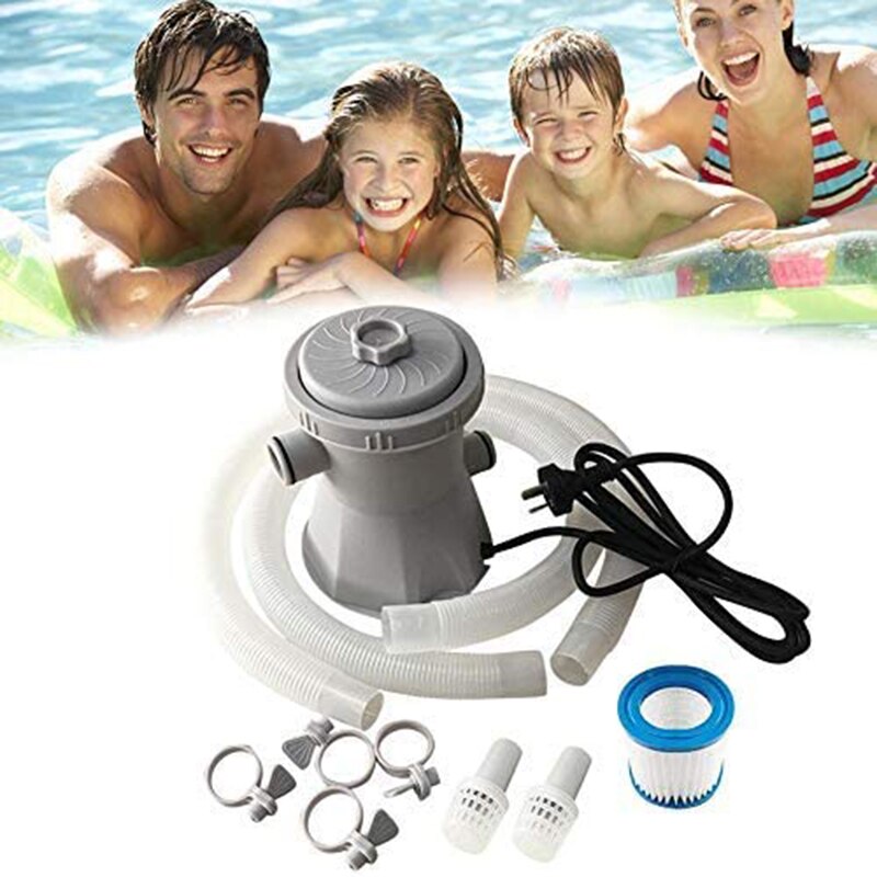220V en plastique piscine filtre de circulation pompe Clip Net support piscine pour sol natation filtre EU Plug