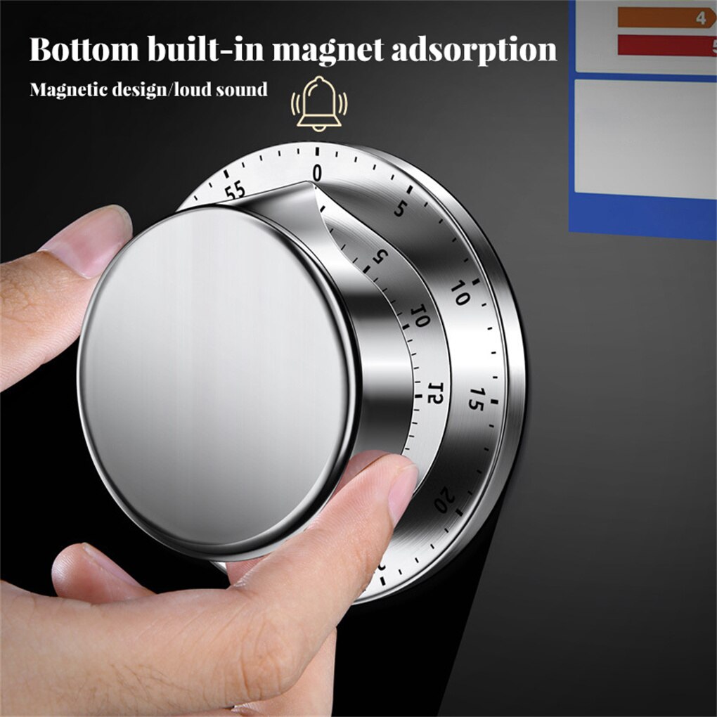 Mechanical Kitchen Timer Portable Small Refrigerator BBQ Countdown Clock Reading Timing Device Office Bakery Accessories