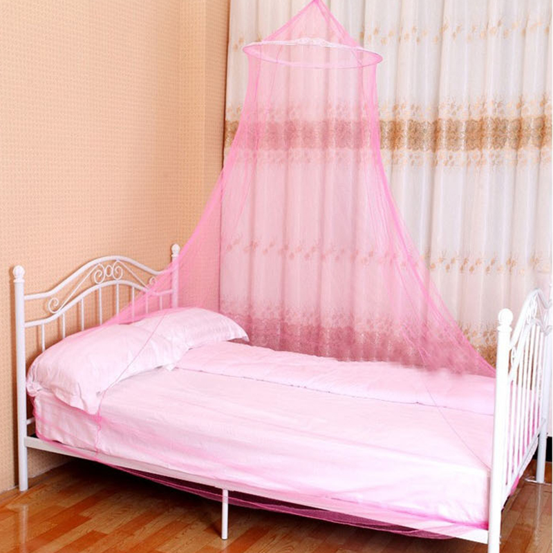 2 cores verão novo romântico redondo princesa mosquiteiro casa decoração cama cúpula voar proteção inseto confortável dormir