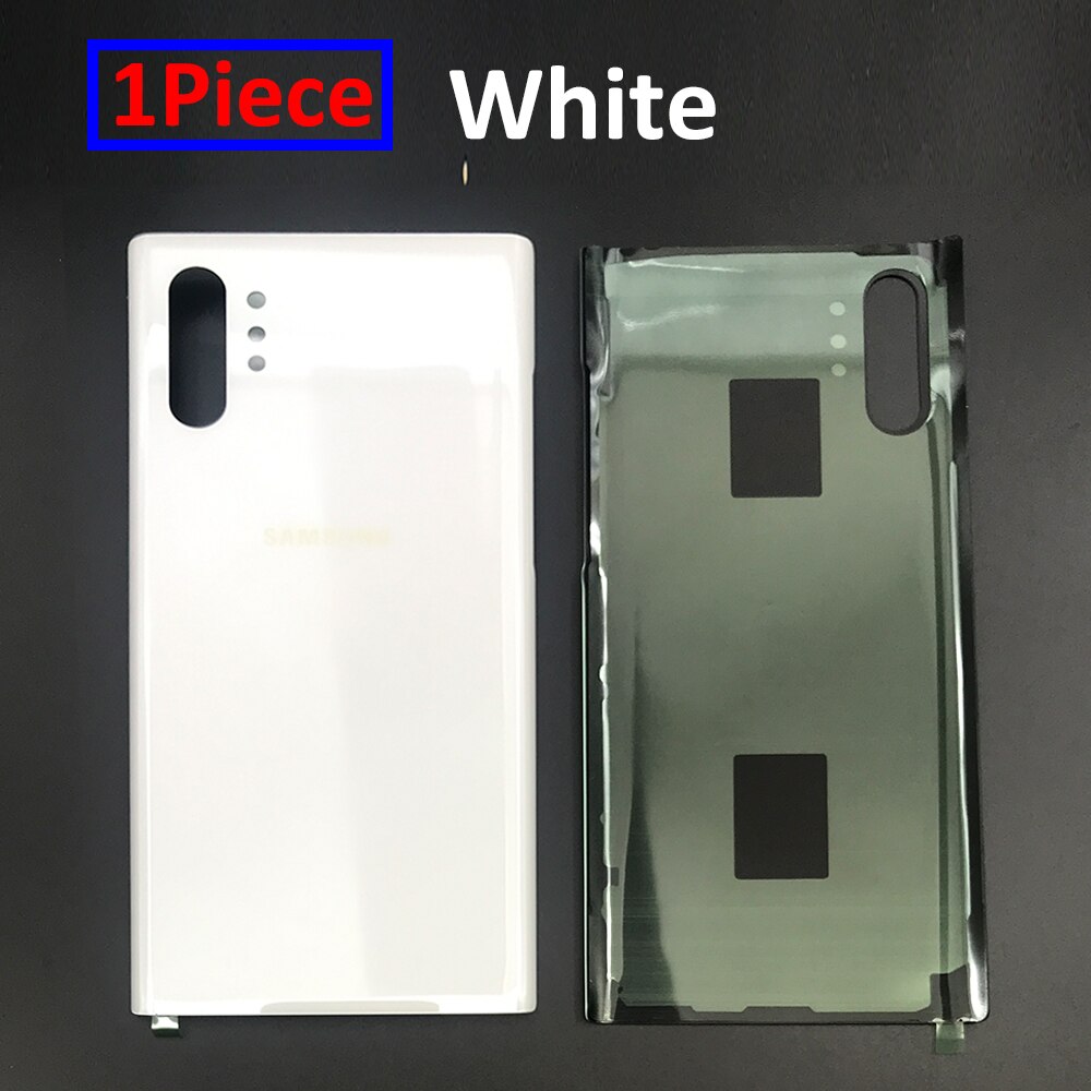 Battery Back Cover Glass Rear Door Replacement Housing STICKER Adhesive For Samsung Galaxy Note 10 Plus: White Copy