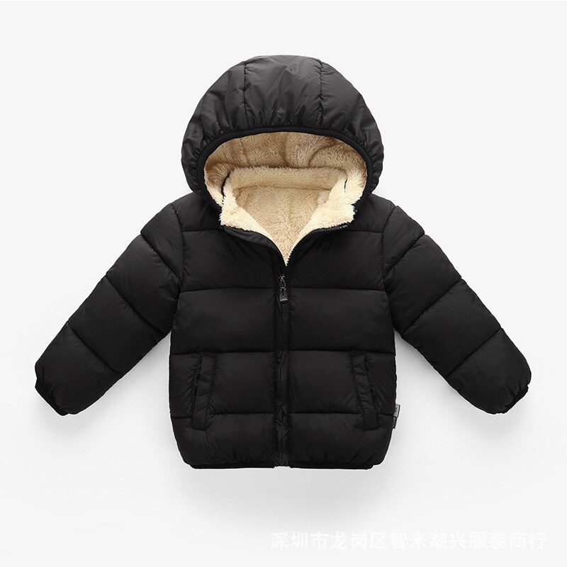 Baby Coat Boys Winter Jackets For Children Autumn Winter Thicken 5 Colors Warm Outerwear Detachable Hooded Infant Coats Snowsuit: Black / 5T