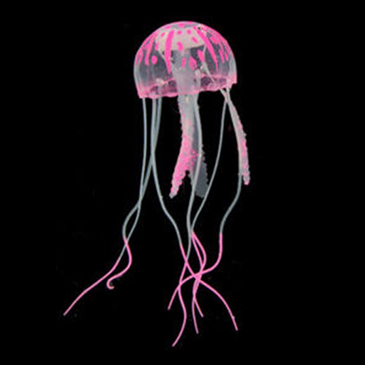 1PC Silicone Simulated Jellyfish Decoration Luminous Artificial Vivid Jellyfish Aquarium Decor Fish Tank Landscaping Ornaments: Red