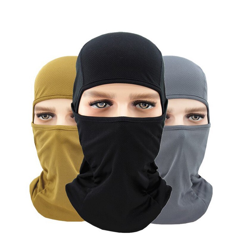 Lente Zomer Winddicht Ademend Balaclava Masker Goede Volledige Gezicht Ski Mask Mesh Stof Effen Kleur Balaclava