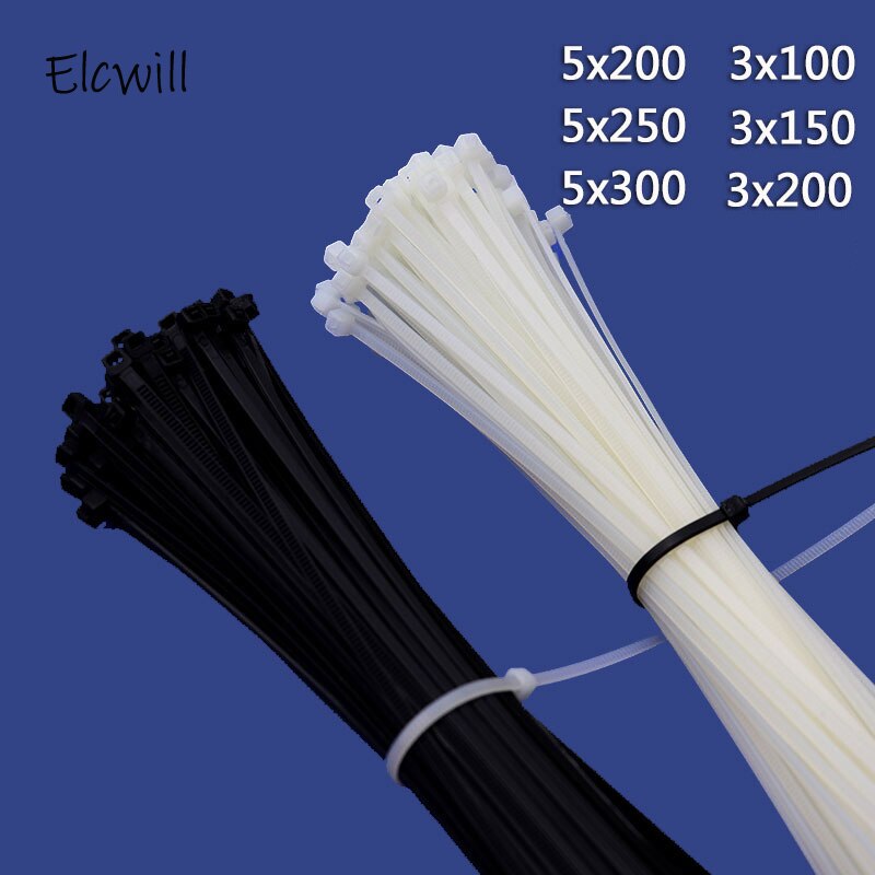 Veelzijdige plastic kabelbinders, Zelfsluitende nylon kabelbinders