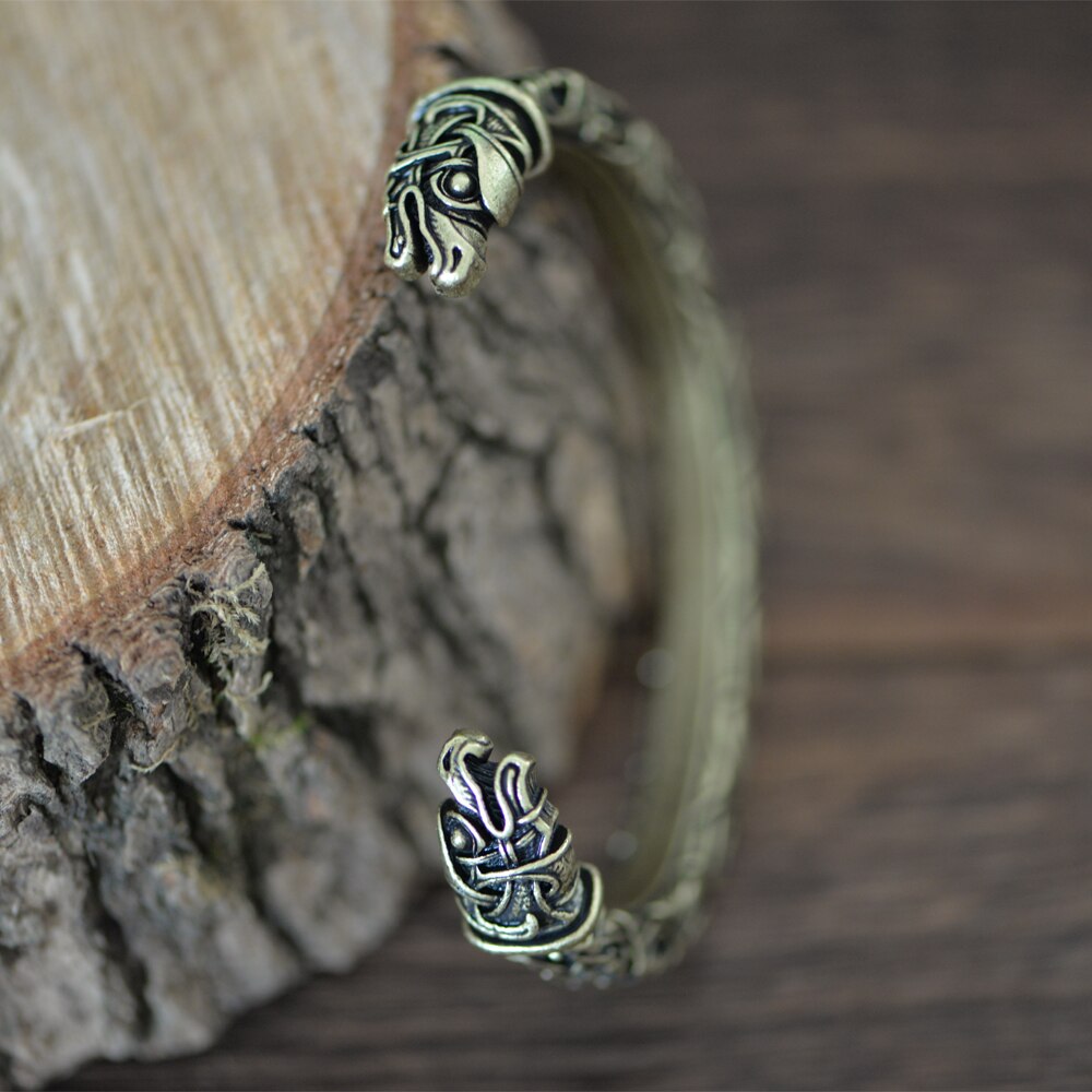 Langhong pulseira viking, 1 peça, unissex, talisman, joia: Antique Bronze