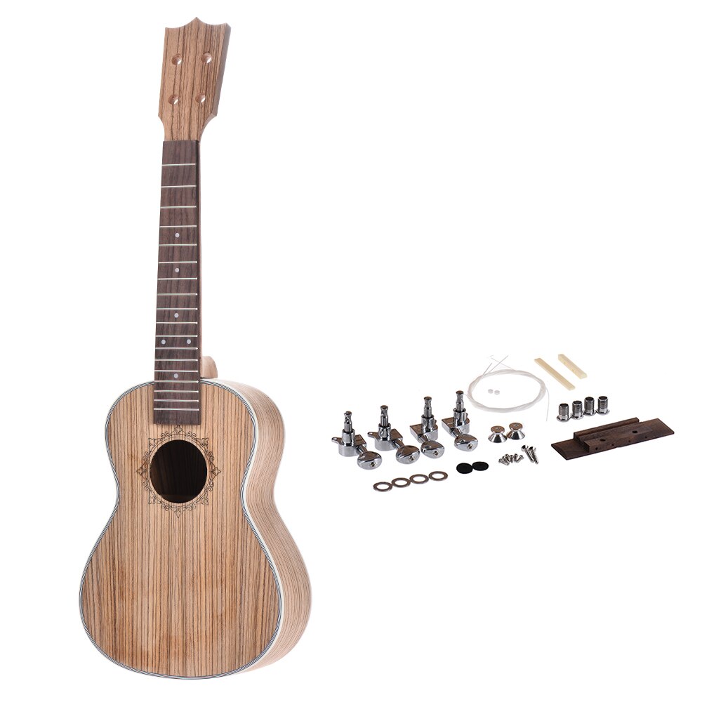 26in Ukulele tenore 21 Ukulele Hawaii 4 corde chitarra Kit fai da te tastiera in palissandro con pioli String Bridge Nut