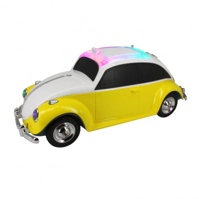 EONKO WS-1958BT Car Shape Taxi Bluetooth Speaker with TF USB FM AUX Handsfree LED Light Rechargeable Battery: Yellow