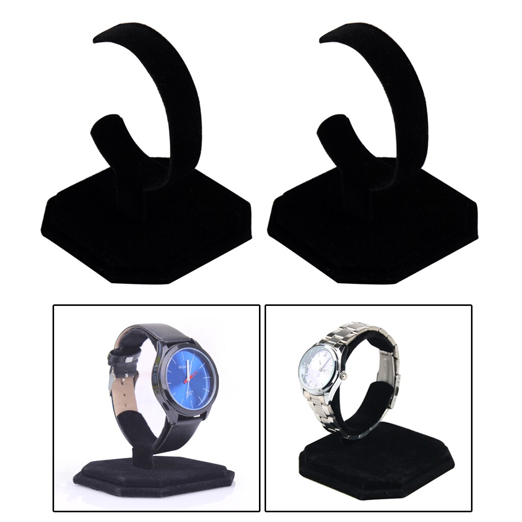 2 st sammetsklocka displayställ armband butik bänkskiva smyckesställ