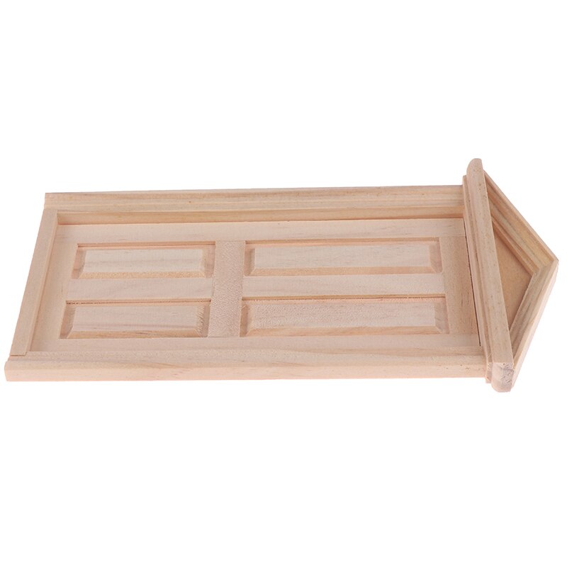 1Pcs Multitype 1:12 DIY Wooden Window Door Doll House Accessories Pretend Play Toy Doll House Furniture Simulation Miniatures