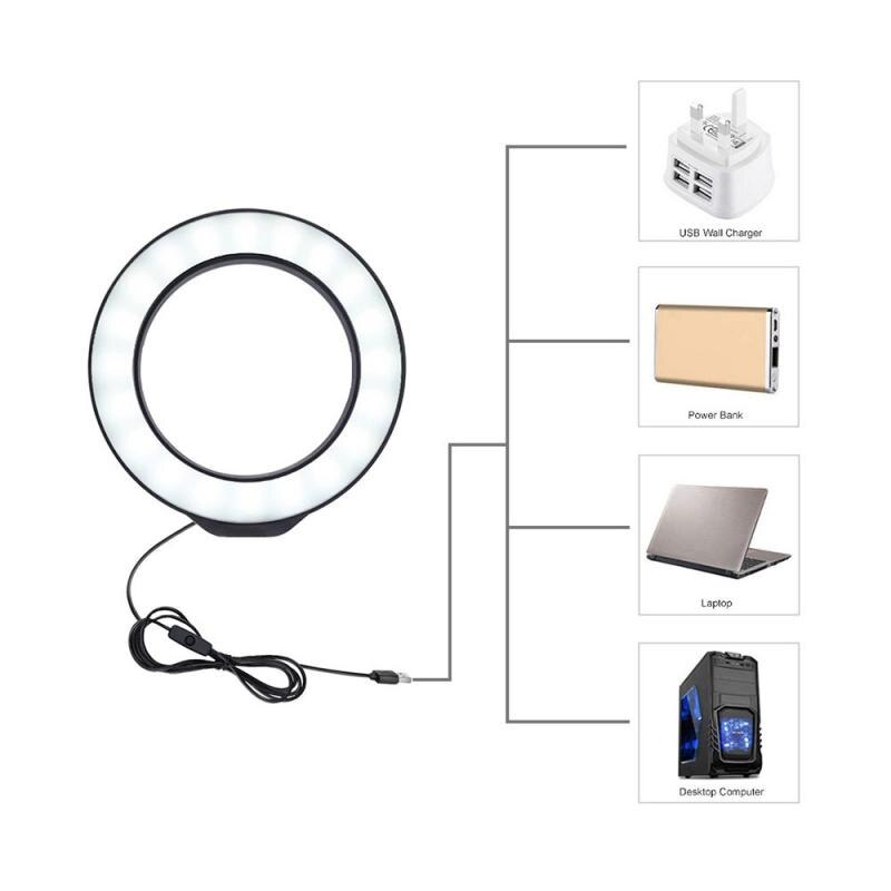 4,7 Zoll 12 Cm Usb Video Licht Dimmbare LED Selfie Ring Licht USB Ring Lampe Fotografie Licht Mit Stativ zu Machen hoch