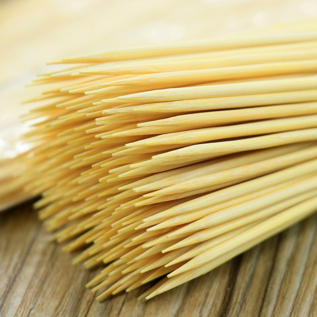 Barbecue Bamboo Skewers Disposable Natural Kebob Sticks Bamboo Roasting Skewers Party Buffet With Barbecue Tab BBQ Tools