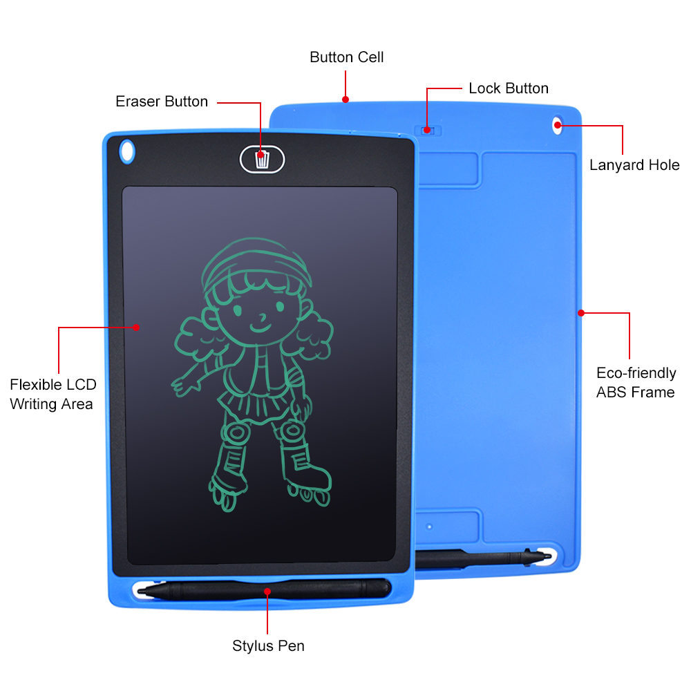 Digital Graphics Tablet 8.5 Inch LCD Writing Tablet Electronic Drawing Pad Board Handwriting Tablet+Pen Battery For Kids To Draw