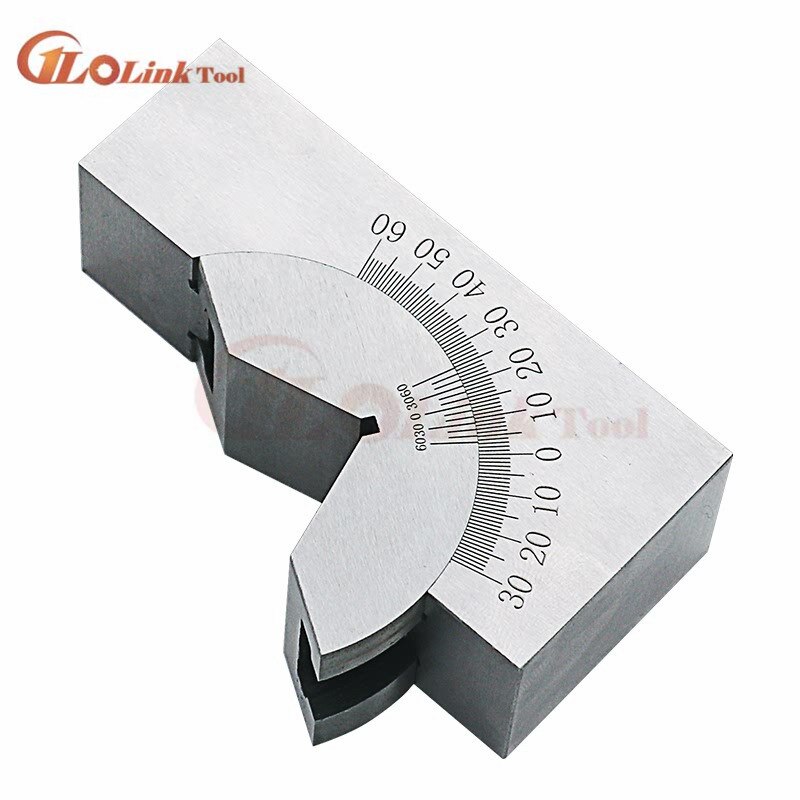 Adjustable Angle V Block 0 to 60Dgree Precision Gauge Micro Milling Setup +Wrench plate Angle block angle gauge Measuring Tool