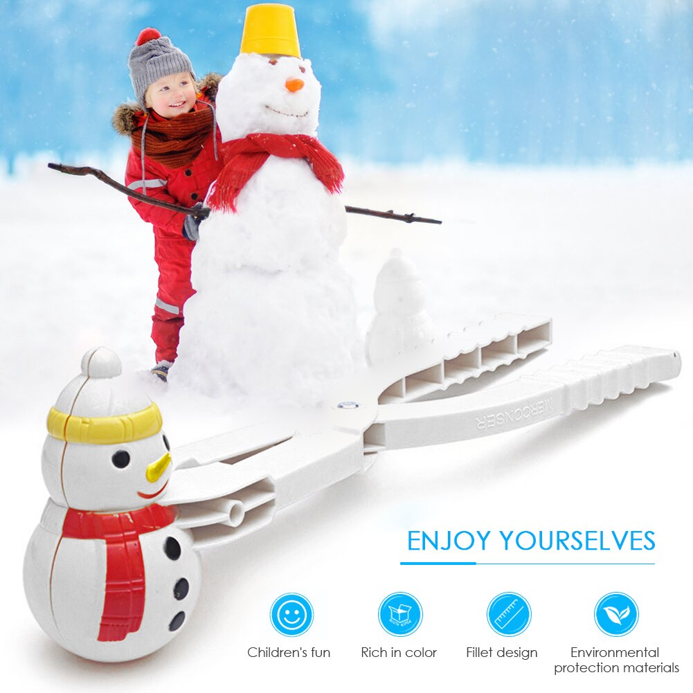 5pcs Cute Snowman Snowball Clip Winter Outdoor Toys Antifreeze Snowball Toy Snowman Model Snowball Clip Color Random