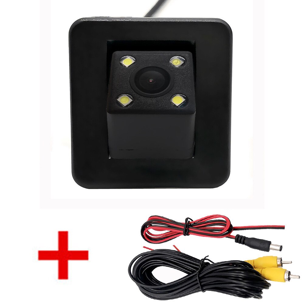 Cámara de visión trasera para coche, videocámara inalámbrica de trayectoria dinámica HD, ojo de pez, para Lada Vesta SW Cross/Vasa SW Wagon: Wire 4LED / Dynamic Trajectory