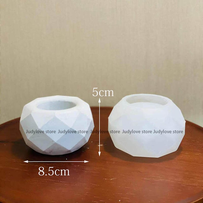 Moule porte-bougie en Silicone, en résine époxy, pour bricolage, en argile, en béton: Clair