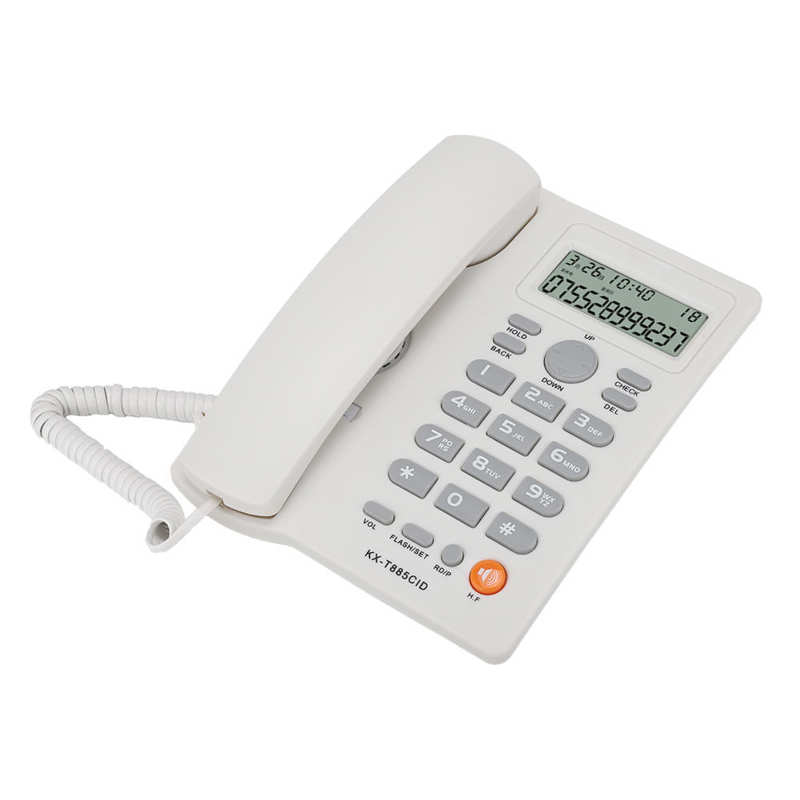 Landline Home Phone Desktop Fixed Wired Telephone with Caller ID Display Hands‑free Calling Function for Home Office Hotel
