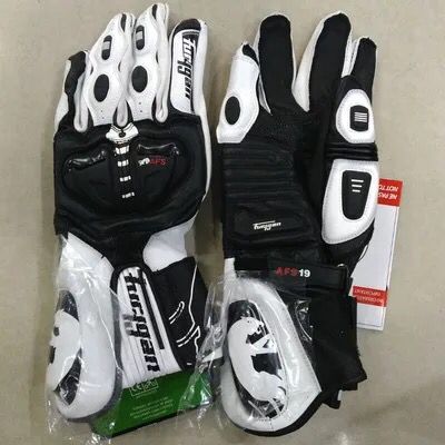 Furygan afs 19 motorhandschoenen van leer, draagbaar en ademend, lange knight-handschoenen van koolstofvezelbescherming