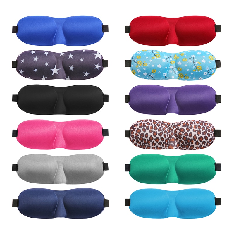 1Pcs 3D Eye Slaapmasker Zijde Slaap Rest Eye Patch Shade Cover Travel Relax Aid Blinddoeken Vrouwen Mannen Zachte draagbare Eye Patch